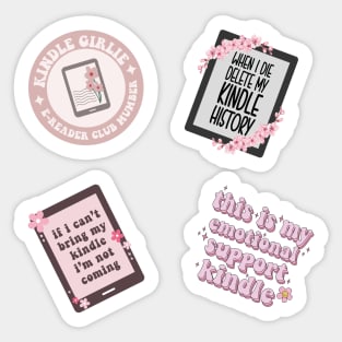 4 Pack Book Lover Sticker Bookish Vinyl Laptop Decal Booktok Gift Journal Reading Present Smut Library Spicy Reader Read Dark Romance Spicy Book Kindle History Emotional Support Kindle Kindlr Girlie Sticker